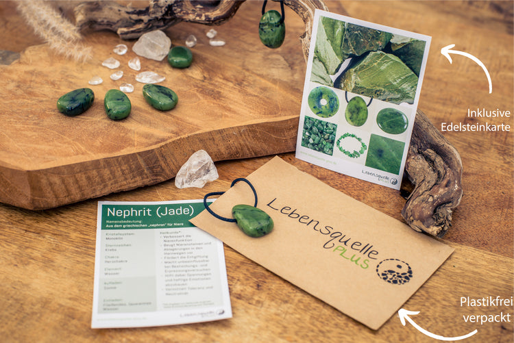 Jade (nephrite) drop pendant