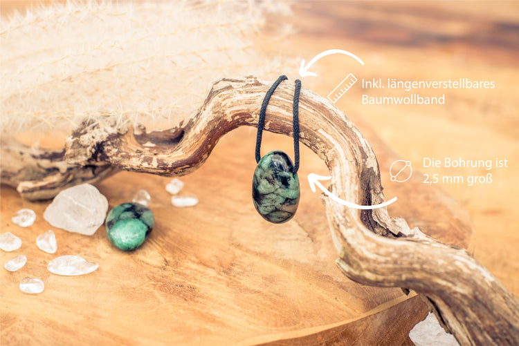 Emerald drop pendant