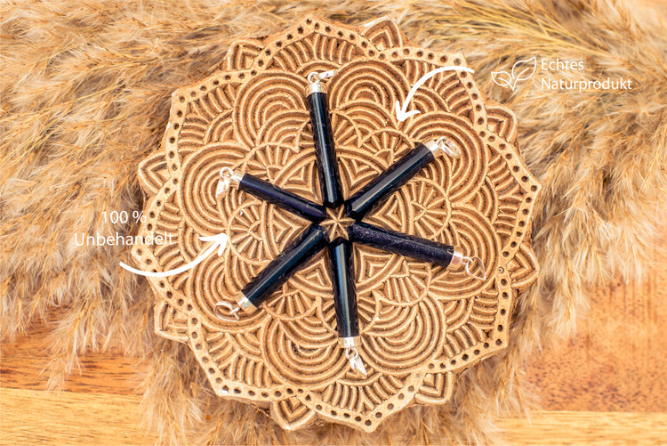 Tourmaline, black (schorl) polished tip | 3-4 cm