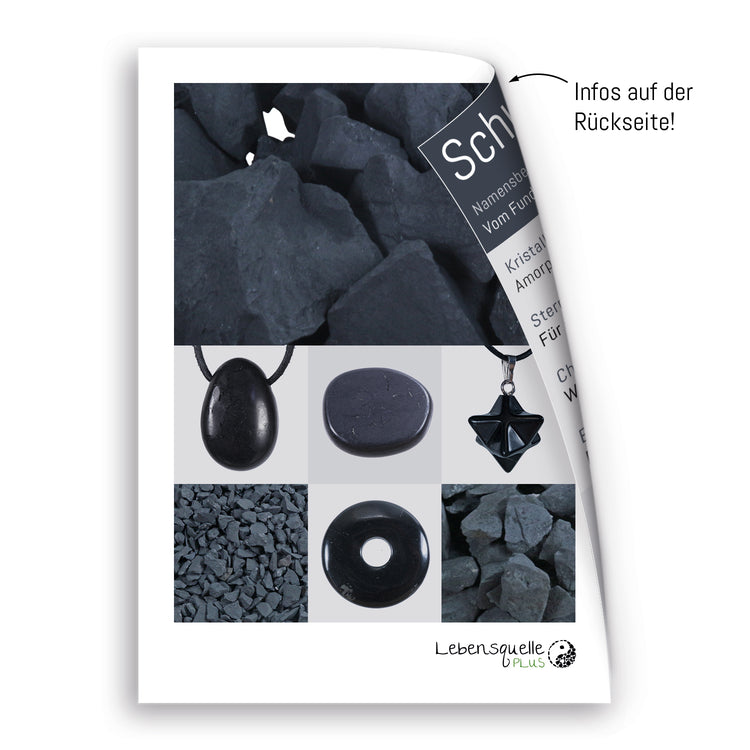 Schungit Donut | 30 mm Anhänger + Baumwollband