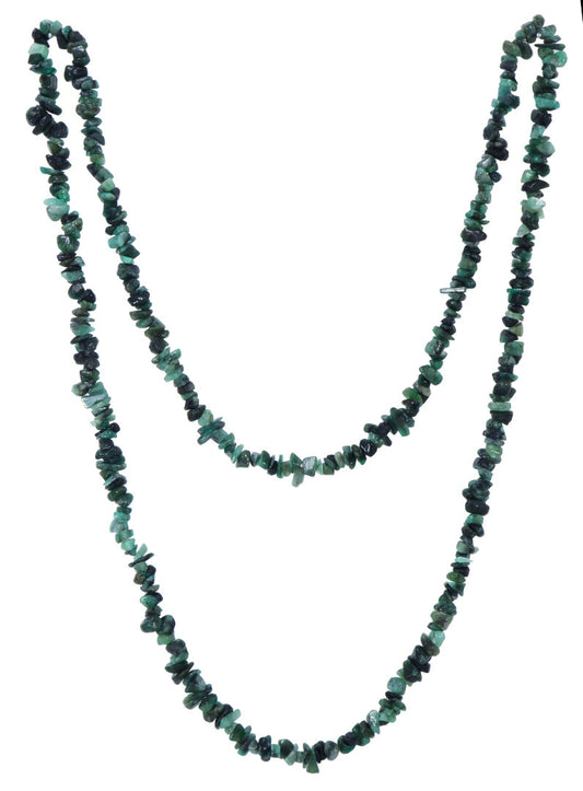 Emerald chip necklace | 90 cm