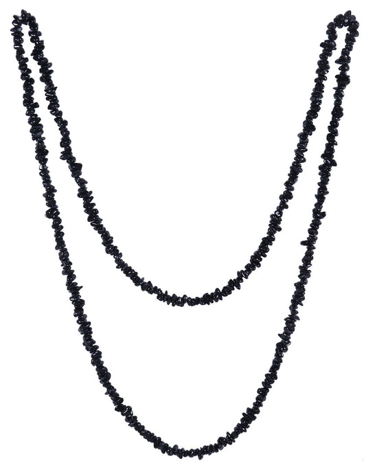 Tourmaline, black (Schörl) splinter necklace | 90cm