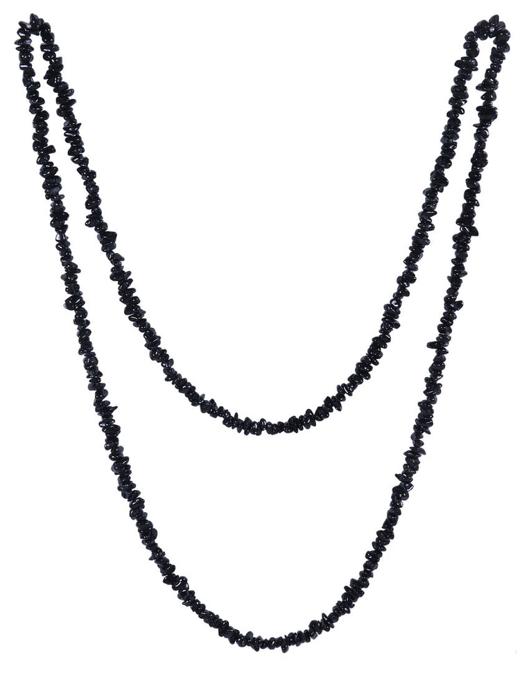 Tourmaline, black (Schörl) splinter necklace | 90cm