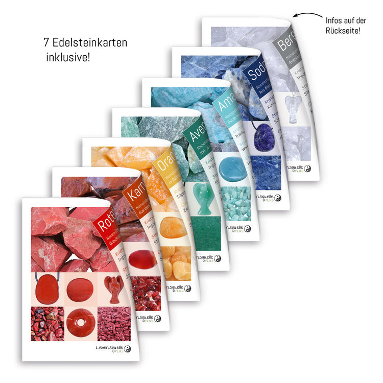 Chakra Stone Set | 7 Disc Stones in a Cotton Pouch
