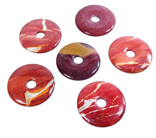 Mookaite Donut | 40 mm Pendant + Cotton Cord