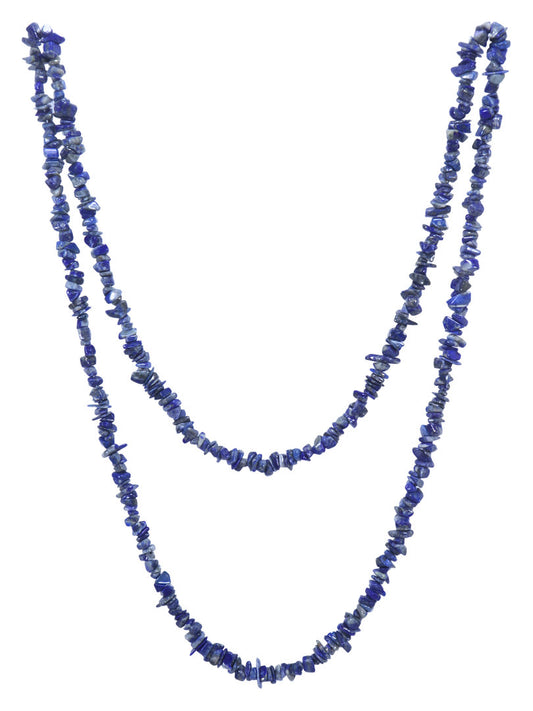 Lapislazuli splinter chain | 80 cm