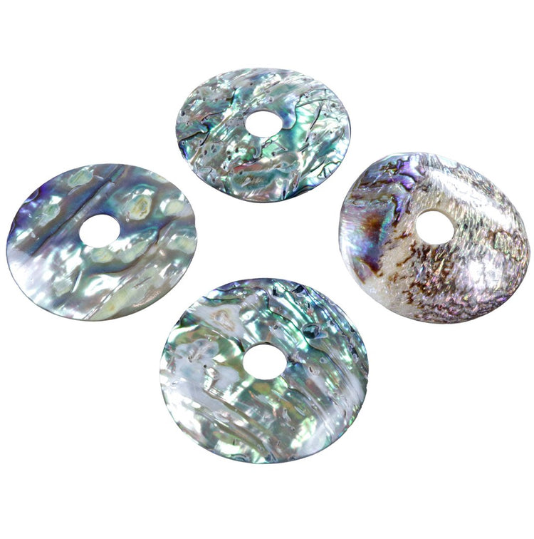Abalone Donut | 40 mm pendant + cotton cord