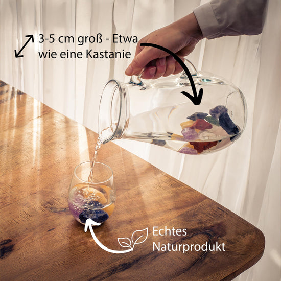 Wassersteine XL-Mischung #1 | 10 beliebte Sorten Natursteine für Edelsteinwasser | insg. 1kg