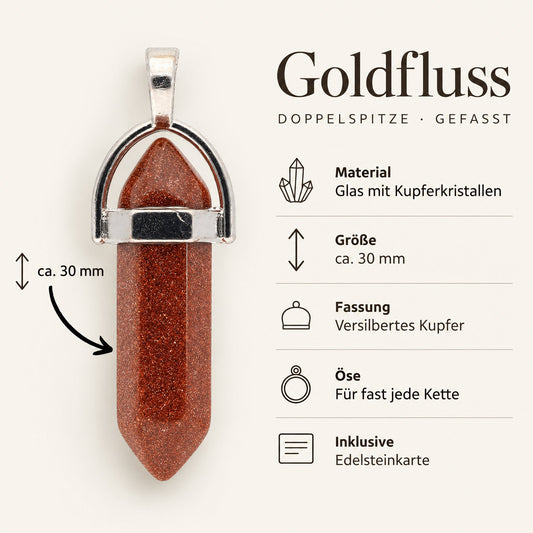 Steckbrief Goldfluss Doppelspitze – ca. 30 mm