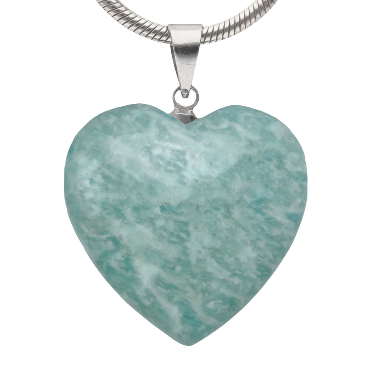 Amazonite heart pendant | 2x2 cm