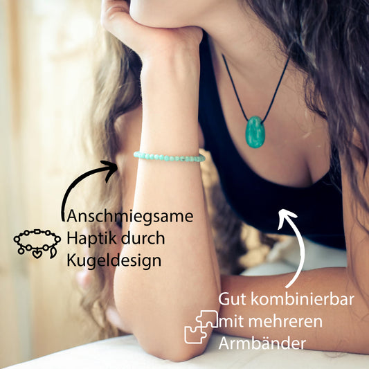 Amazonite mini bead bracelet | 4 mm