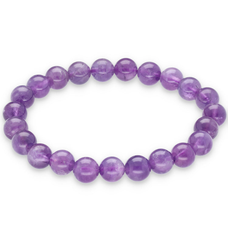 Amethyst bead bracelet | 8mm