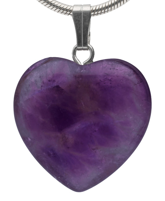 Amethyst heart pendant | 2x2 cm