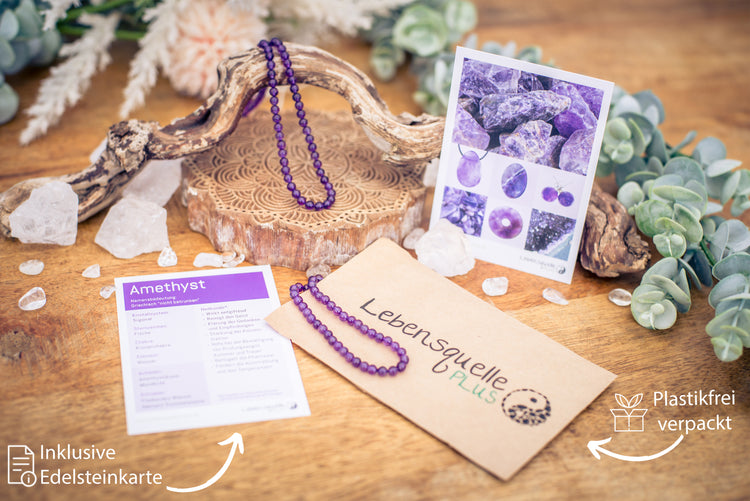 Amethyst | Ø 4mm with 925 silver clasp | 45cm