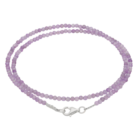 Emerald pearl necklace faceted | 45 cm + clasp