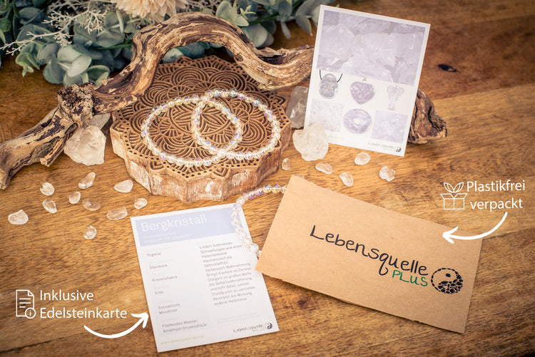 Angel Aura Bergkristall Kugelarmband | 6mm