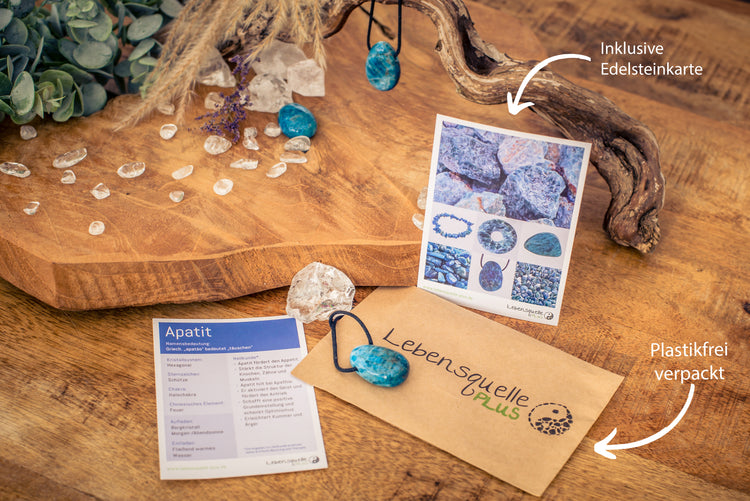 Apatite drop pendant