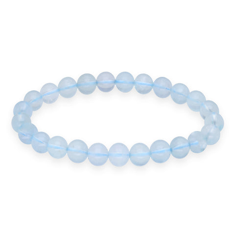 Aquamarine Bead Bracelet | 8 mm