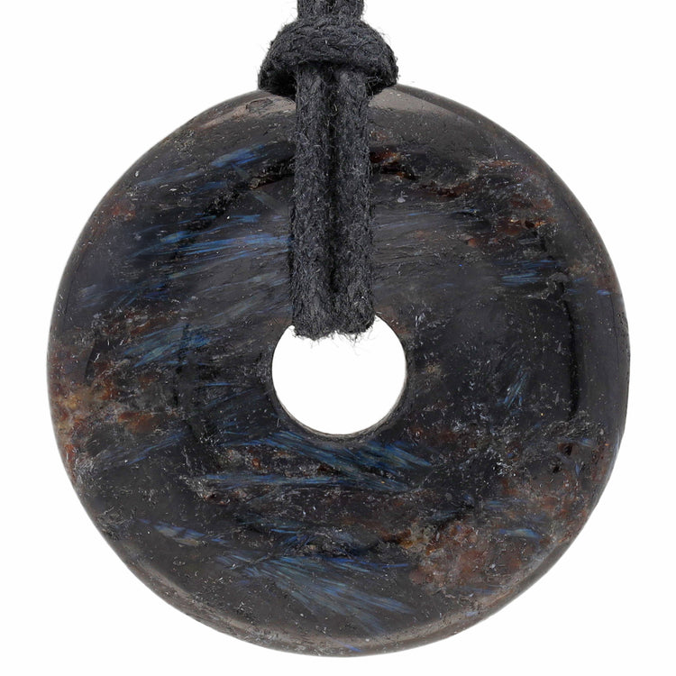 Astrophyllite Donut | 30 mm Pendant + Cotton Cord 