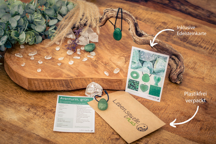 Aventurine, green drop pendant