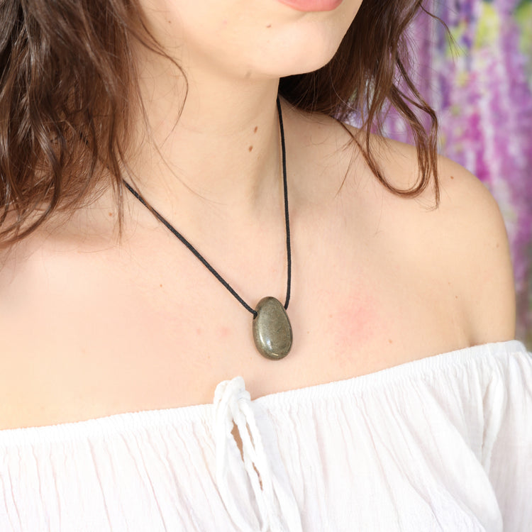 Pyrite Drop Pendant