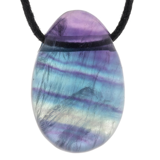 Fluorite, colorful drop pendant
