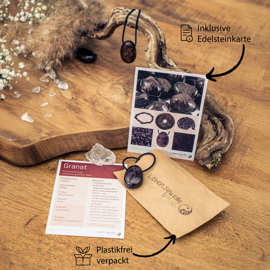 Granat Tropfenanhänger