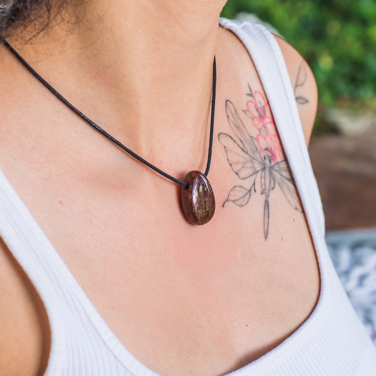 Granat Tropfenanhänger