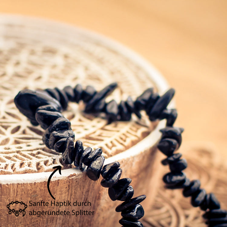 Tourmaline, black (Schörl) splinter bracelet