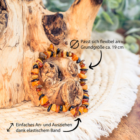 Bernstein Splitterarmband (Multicolor)