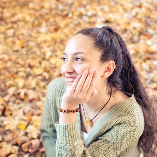 Bernstein Splitterarmband (Multicolor)