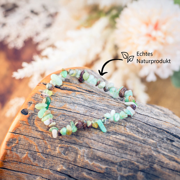 Chrysoprase chip bracelet