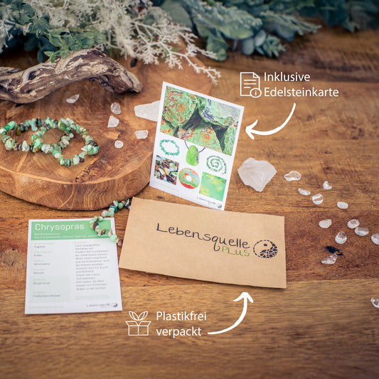 Chrysoprase chip bracelet