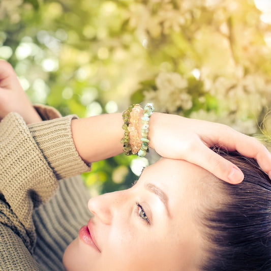 Chrysoprase chip bracelet