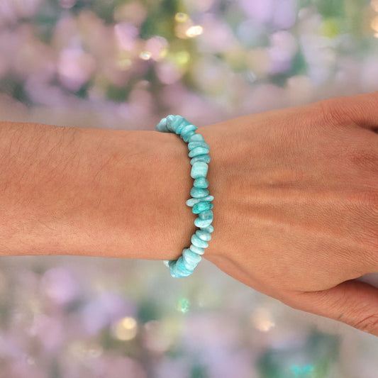 Amazonite chip bracelet