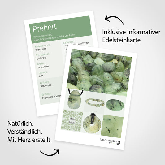 Prehnite chip bracelet