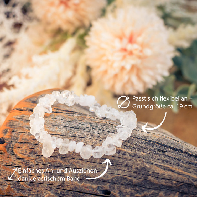 Rock crystal chip bracelet