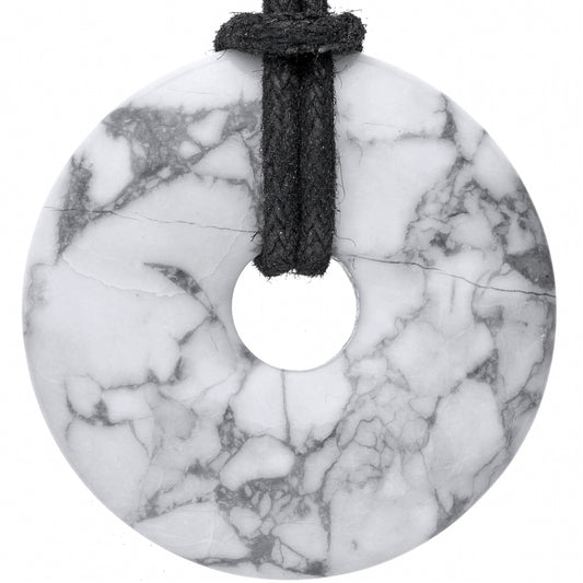Magnesite Donut | 30 mm pendant + cotton cord
