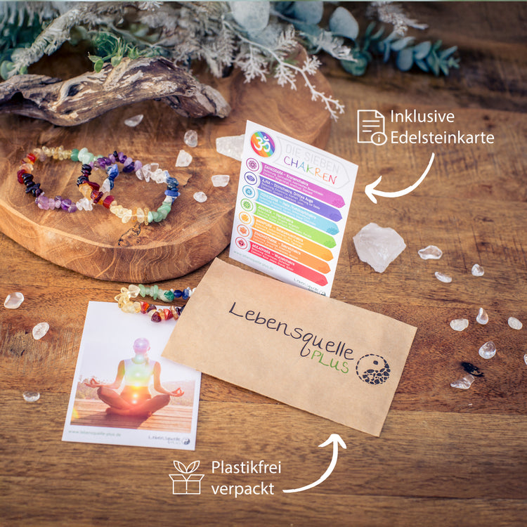 Chakra chip bracelet