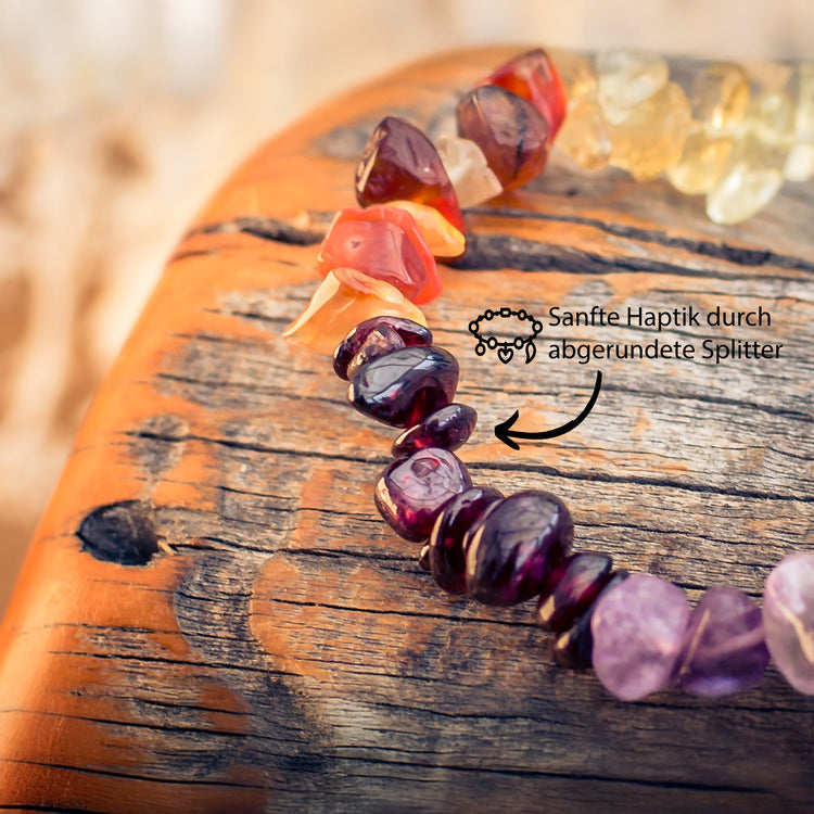 Chakra chip bracelet