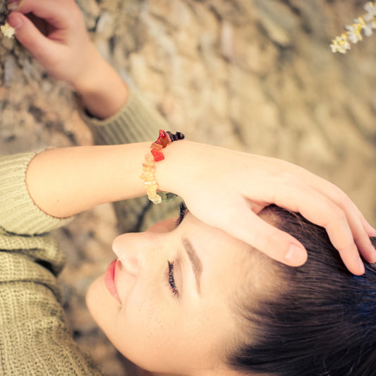 Chakra chip bracelet