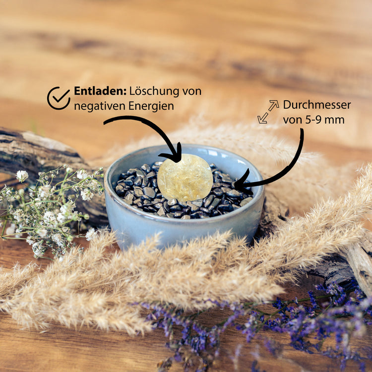 Charging stones rock crystal &amp; discharging stones hematite | Mini tumbled stone chips