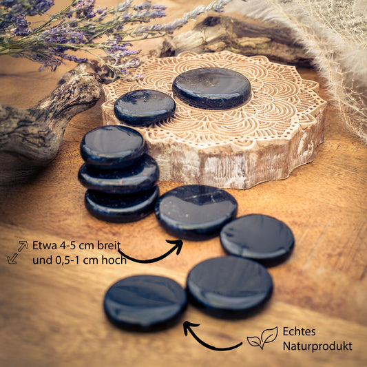 Tourmaline, black (Schorl) disc stone