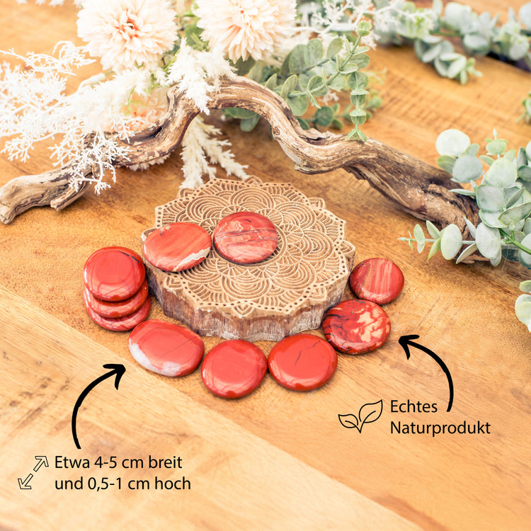 Jaspis, rot Scheibenstein