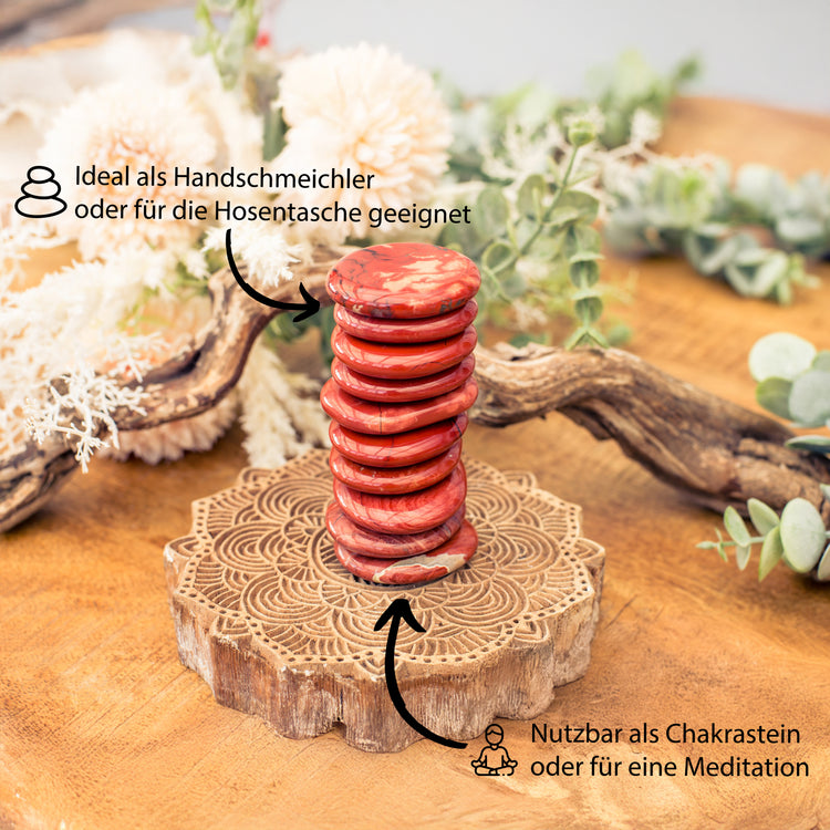 Jaspis, rot Scheibenstein