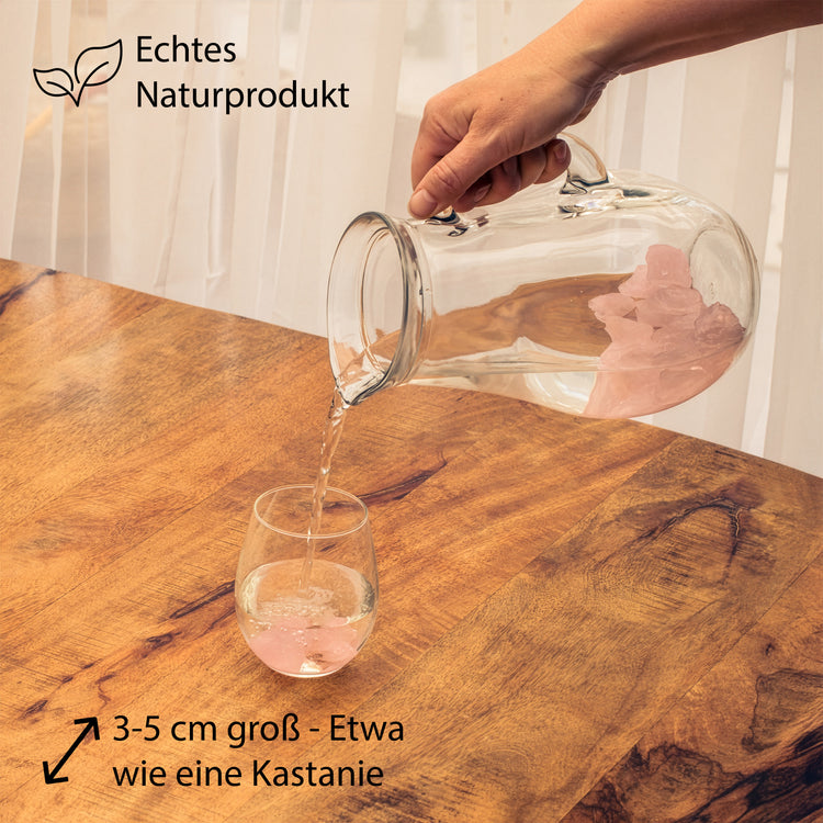 Rose quartz water stones