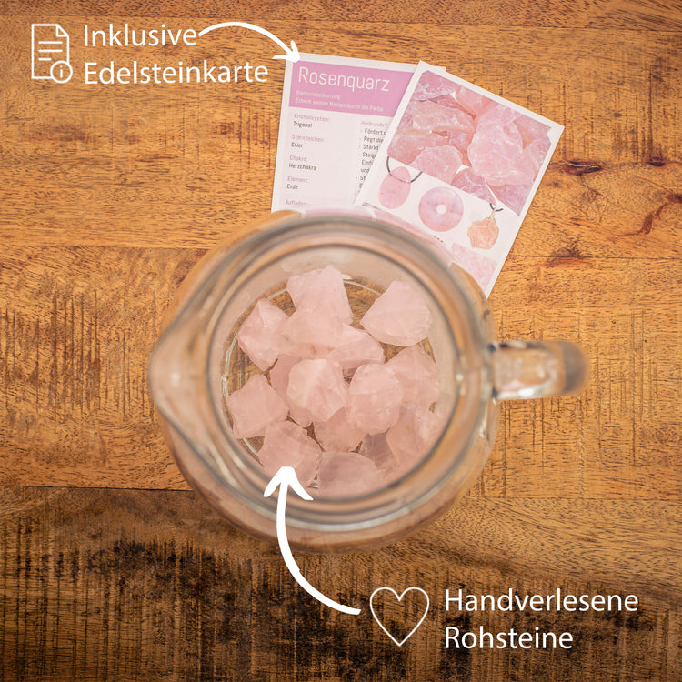 Rose quartz water stones