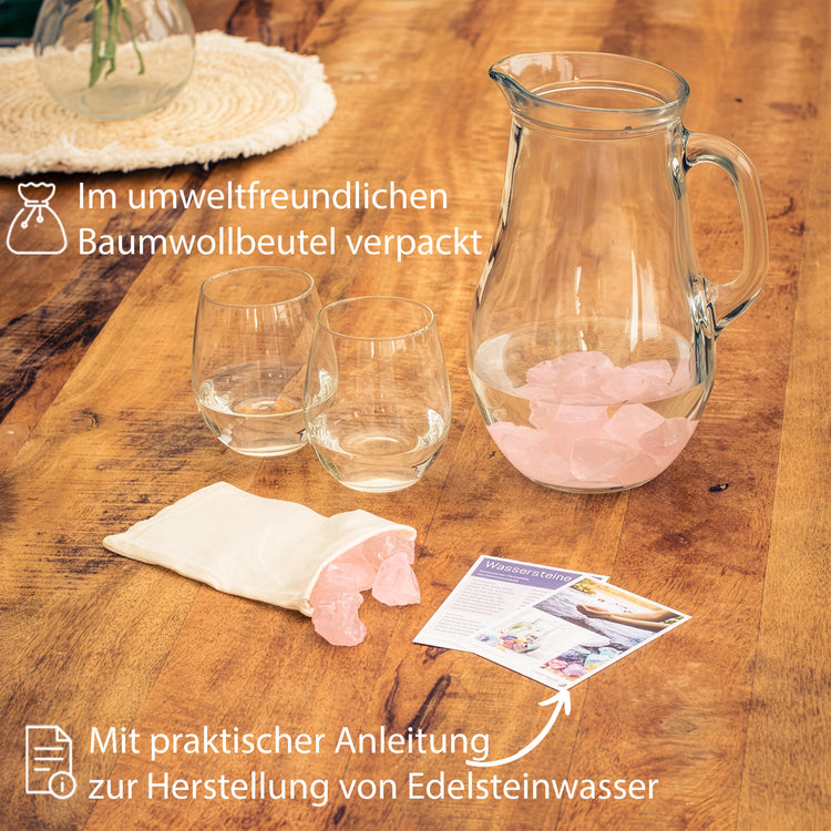 Rose quartz water stones