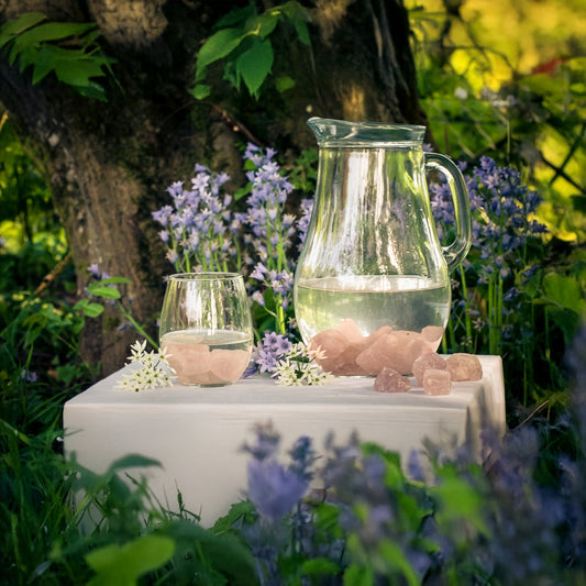 Rose quartz water stones