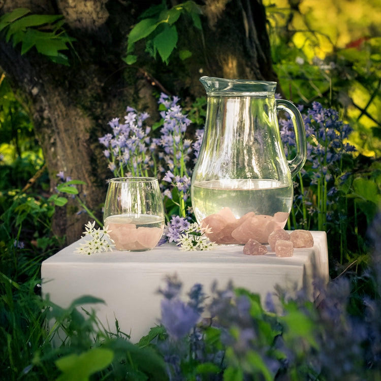 Rose quartz water stones